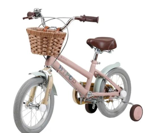 صورة دراجة كيتونج للاطفال بسلة أمامية بشكل قش وكفرات مقاس 16و14 كفر هواء